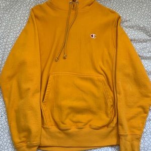 yellow champion hoodie